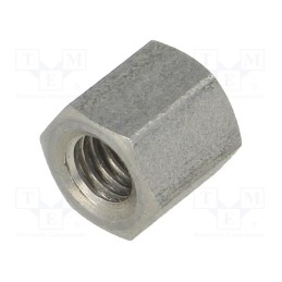 50 pcs : 148X08 - Screwed spacer sleeve, 8mm, Int.thread: M5, hexagonal