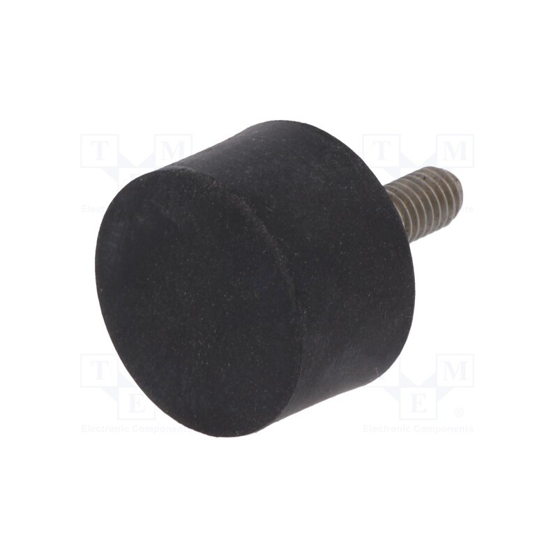10 pcs : DVA.4-25-15-SST-M6-18-55 - Vibroisolation foot, Ø: 25mm, H: 15mm, Shore hardness: 55±5, 797N
