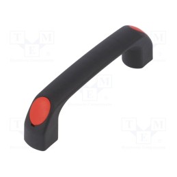 10 pcs : 4.444.001-03 - Handle, polyamide, black, H: 34mm, L: 120mm, W: 18mm, 530N