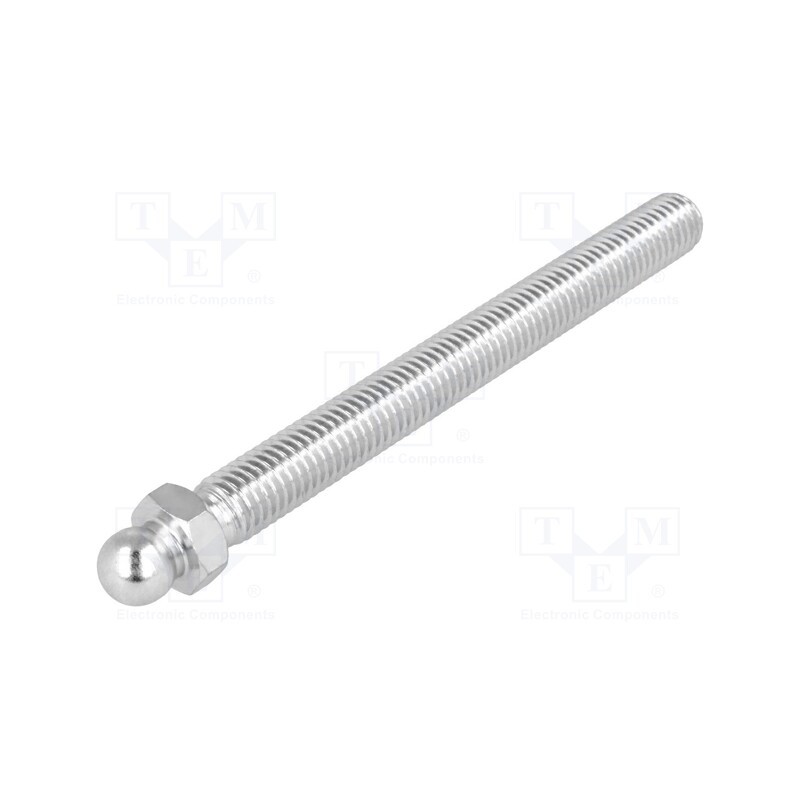 10 pcs : 098MM10100M - Pin, M10, Plunger mat: steel, Ø: 10mm, Plating: zinc, Spanner: 13mm