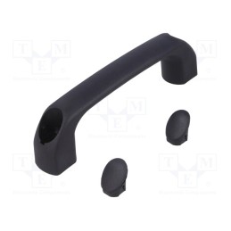 10 pcs : 4.444.001-01 - Handle, polyamide, black, H: 34mm, L: 120mm, W: 18mm, 530N