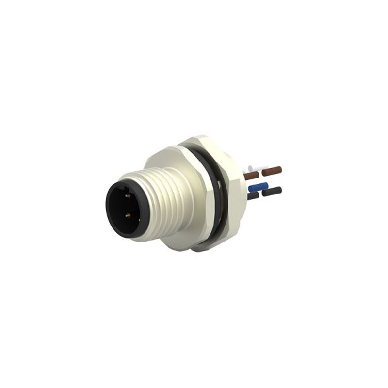 1 pcs - TE Connectivity Straight Male 4 way M12 to Unterminated Sensor Actuator Cable, 200mm