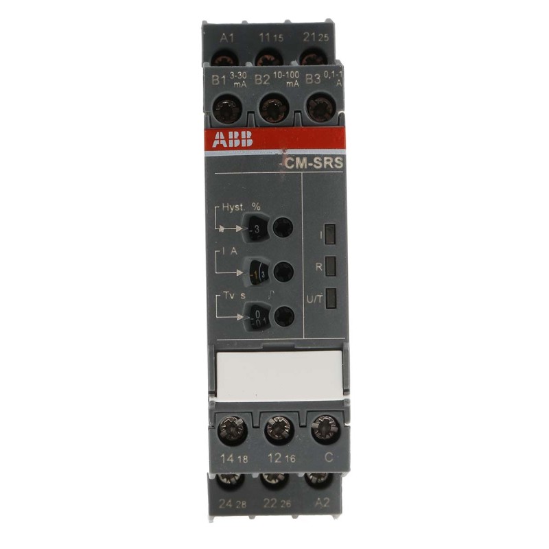 1 pcs - ABB Current Monitoring Relay, 1 Phase, DPDT, DIN Rail