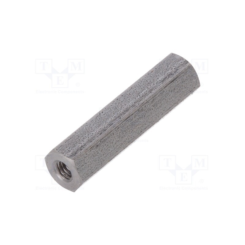 50 pcs : 142X20 - Screwed spacer sleeve, 20mm, Int.thread: M2,5, hexagonal