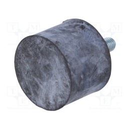 10 pcs : DVA.4-40-30-M8-23-55 - Vibroisolation foot, Ø: 40mm, H: 30mm, Shore hardness: 55±5, 1600N