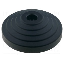 10 pcs : LV.A-80-14 - Foot, Base dia: 80mm, polyamide, H: 24mm, Mount.hole diam: 14mm