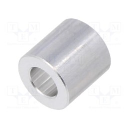 20 pcs : 3310/5,3X10 - Spacer sleeve, 10mm, cylindrical, aluminium, Out.diam: 10mm