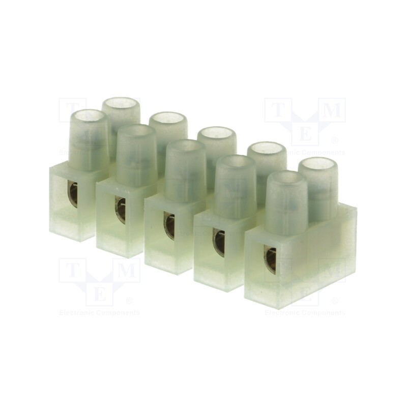 10 pcs : BM 92CS5 - Terminal block, screw terminal, 2.5mm2, 250V, ways: 5, natural