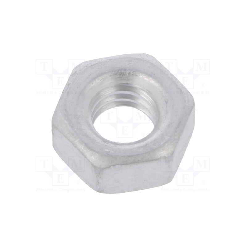 500 pcs : 1229524 - Nut, hexagonal, M4, 0.7, aluminium, 7mm, BN 599, DIN 934, ISO 4032