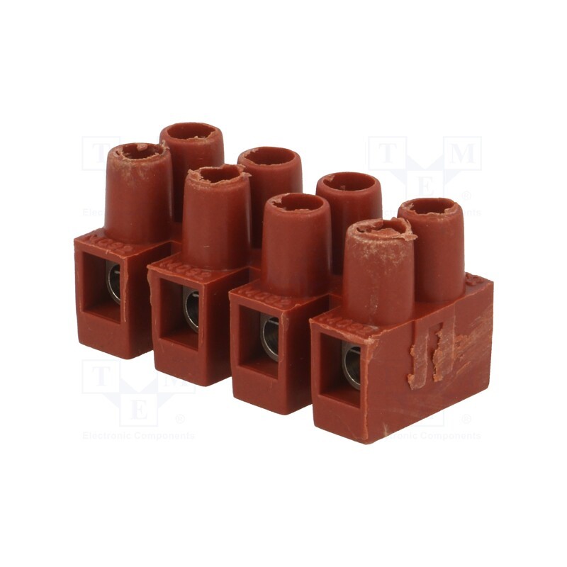 20 pcs : BM 92FS4 - Terminal block, screw terminal, 2.5mm2, 250V, ways: 4, terminals: 8