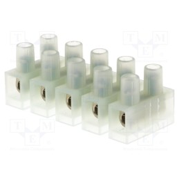 10 pcs : BM 93CS5 - Terminal block, screw terminal, 4mm2, 400V, ways: 5, terminals: 10