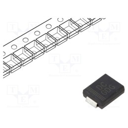 10 pcs : SMCJ6.0A - Diode: TVS, 1.5kW, 6.67V, 145.6A, unidirectional, SMC,