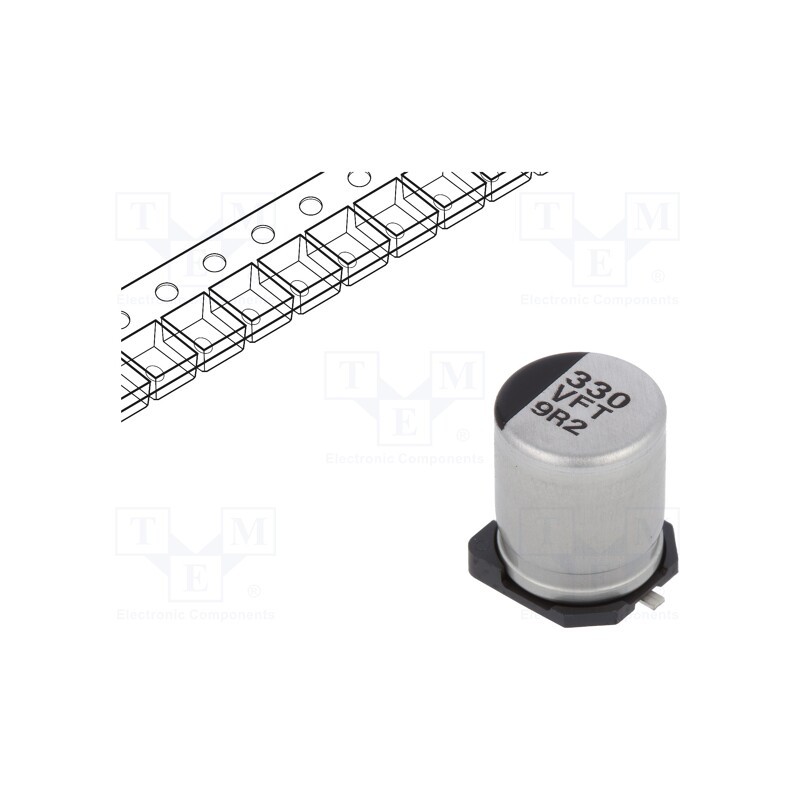 10 pcs : EEEFT1V331AP - Capacitor: electrolytic, low ESR, SMD, 330uF, 35VDC, Ø8x10.2mm