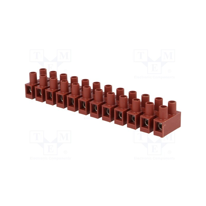 10 pcs : BM 93GFCS - Terminal block, screw terminal, 4mm2, 400V, ways: 12, terminals: 24