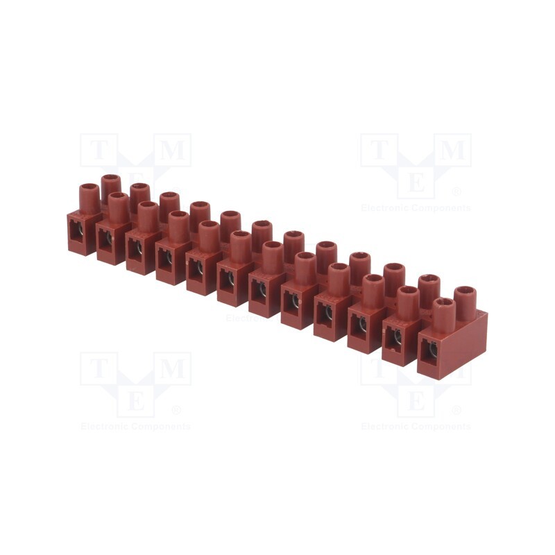 10 pcs : BM 94GFCS - Terminal block, screw terminal, 6mm2, 400V, ways: 12, terminals: 24