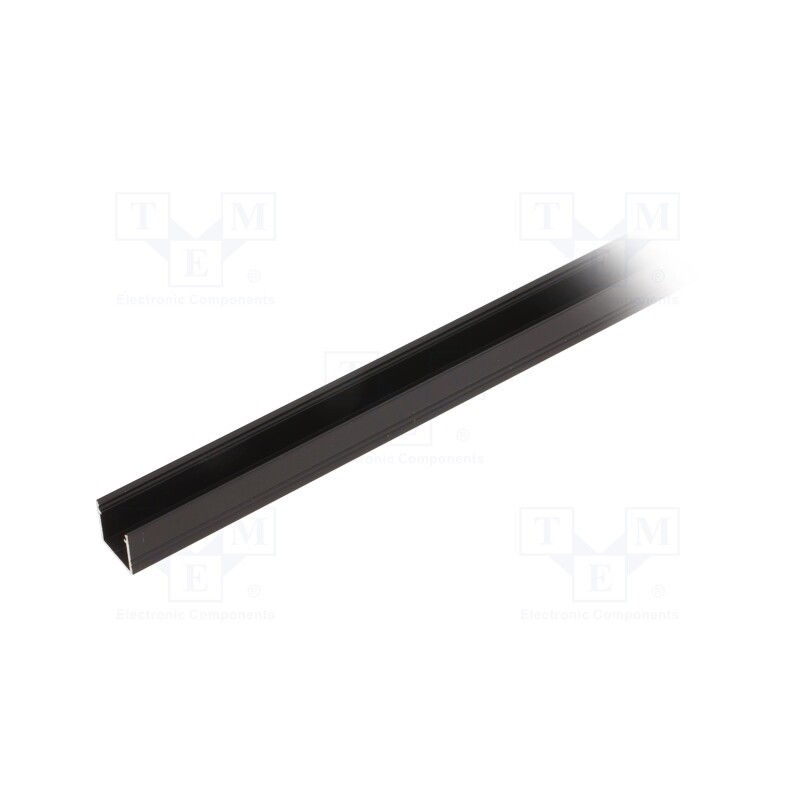 10 pcs : C2010021 - Profiles for LED modules, black, L: 1m, SMART10, aluminium