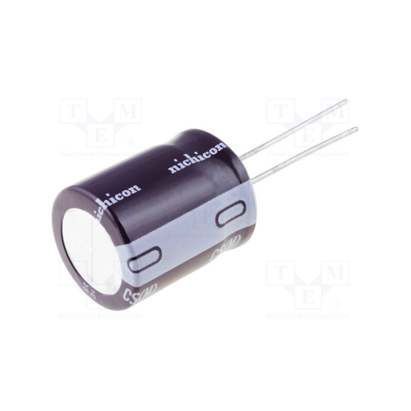 20 pcs : UCS2C100MPD - Capacitor: electrolytic, THT, 10uF, 160VDC, Ø10x16mm, Pitch: 5mm