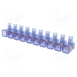 10 pcs : BM 993 - Terminal block, screw terminal, 6mm2, 450V, ways: 10, terminals: 10