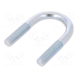 10 pcs : CB10..35..71(1') - U-bolt, B, 1.5, steel, zinc, Thread len: 34mm, for fixing pipes