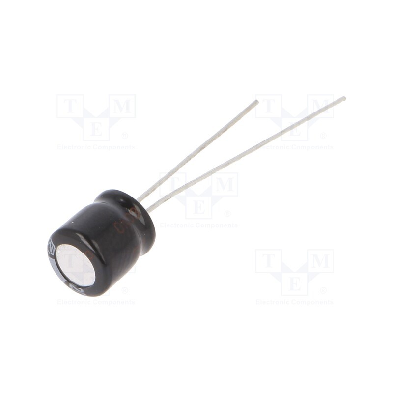 50 pcs : ECEA0JKA221 - Capacitor: electrolytic, THT, 220uF, 6.3VDC, Ø6.3x7mm, Pitch: 2.5mm