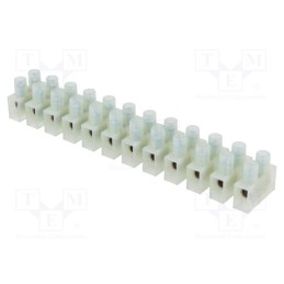 10 pcs : BM M94CS - Terminal block, screw terminal, 6mm2, 400V, ways: 12, terminals: 24