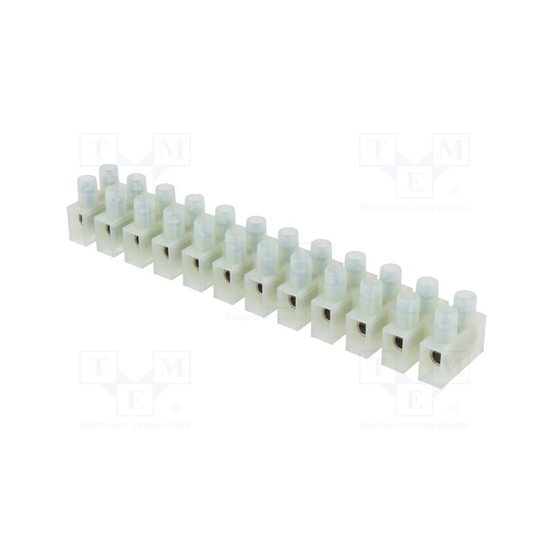 10 pcs : BM M94CS - Terminal block, screw terminal, 6mm2, 400V, ways: 12, terminals: 24