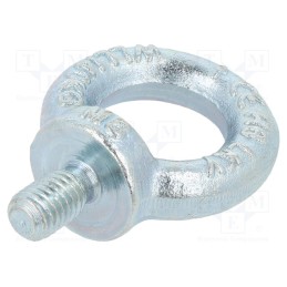10 pcs : DIN 580-M8-ST - Lifting eye bolt, M8x13, Head: eye, steel, zinc, DIN 580, Ø: 20mm