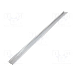 10 pcs : 23040000S - Profiles for LED modules, natural, L: 1m, FLAT8, aluminium