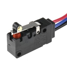 1 pcs - Omron Roller Lever Micro Switch, Pre-wired Terminal, 5 A @ 250 V ac, SPDT, IP67