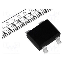 10 pcs : B125S2A-SLIM - Bridge rectifier: single-phase, 250V, If: 2.3A, Ifsm: 65A, SO-DIL