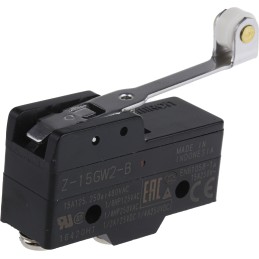 1 pcs - Omron Z Series Roller Lever Limit Switch, NO/NC, IP00, SPDT, 500V ac Max, 15A Max
