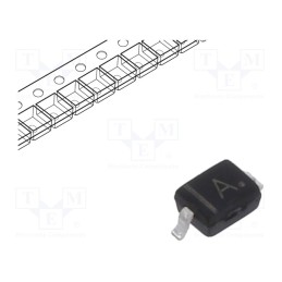 50 pcs : 1SS355-TP - Diode: switching, SMD, 90V, 150mA, 4ns, SOD123, Ufmax: 1.2V