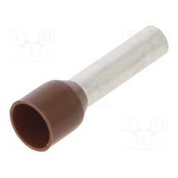 50 pcs : BM00713 - Tip: bootlace ferrule, insulated, copper, 10mm2, 18mm, tinned, 8AWG