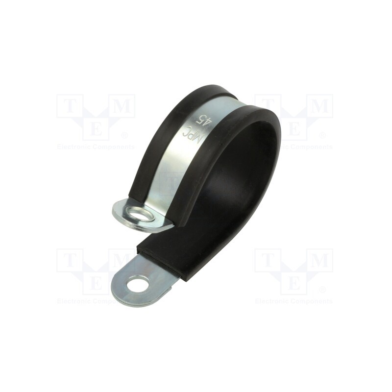 10 pcs : LKD14520 - Fixing clamp, ØBundle : 45mm, W: 20mm, steel, Cover material: EPDM