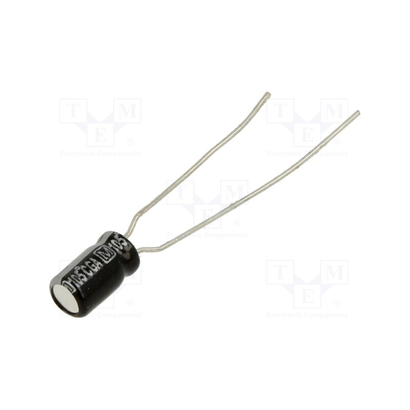50 pcs : EEAGA1E100B - Capacitor: electrolytic, THT, 10uF, 25VDC, Ø4x7mm, Pitch: 5mm, ±20%