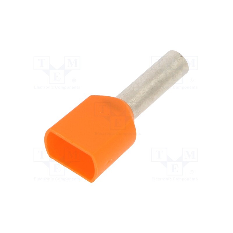 50 pcs : BM00760 - Tip: bootlace ferrule, insulated,double, copper, 4mm2, 12mm, 12AWG