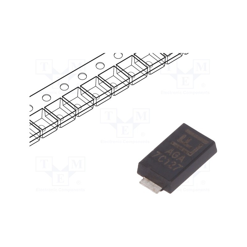 10 pcs : TPSMA6L6.0A - Diode: TVS, 600W, 7V, 58.3A, unidirectional, ±5%, DO221AC,