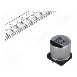10 pcs : EEEFT1V561AP - Capacitor: electrolytic, low ESR, SMD, 560uF, 35VDC, Ø10x10.2mm