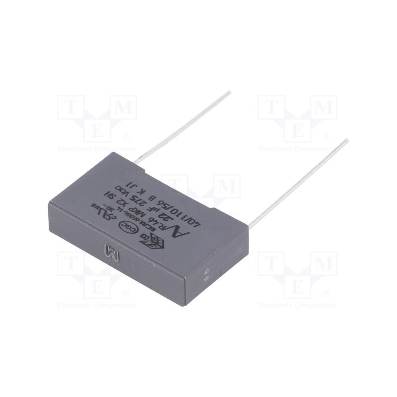 20 pcs : R46KN322050M1M - Capacitor: polypropylene, 220nF, 26.5x6x15mm, THT, ±20%, 22.5mm