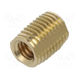 100 pcs : 1415514 - Threaded insert, brass, M4, BN 1205, Features: for plastic