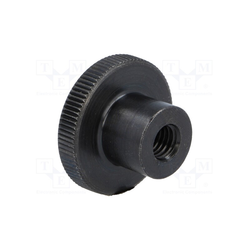 10 pcs : DIN 466-M8 - Knob, Ø: 30mm, Int.thread: M8, H: 18mm, steel, DIN 466, knurled