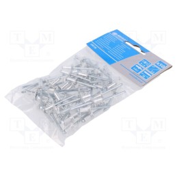 20 pcg : 59510 - Rivet, aluminium, Rivet diam: 4.8mm, L.rivet: 10mm, 50pcs.