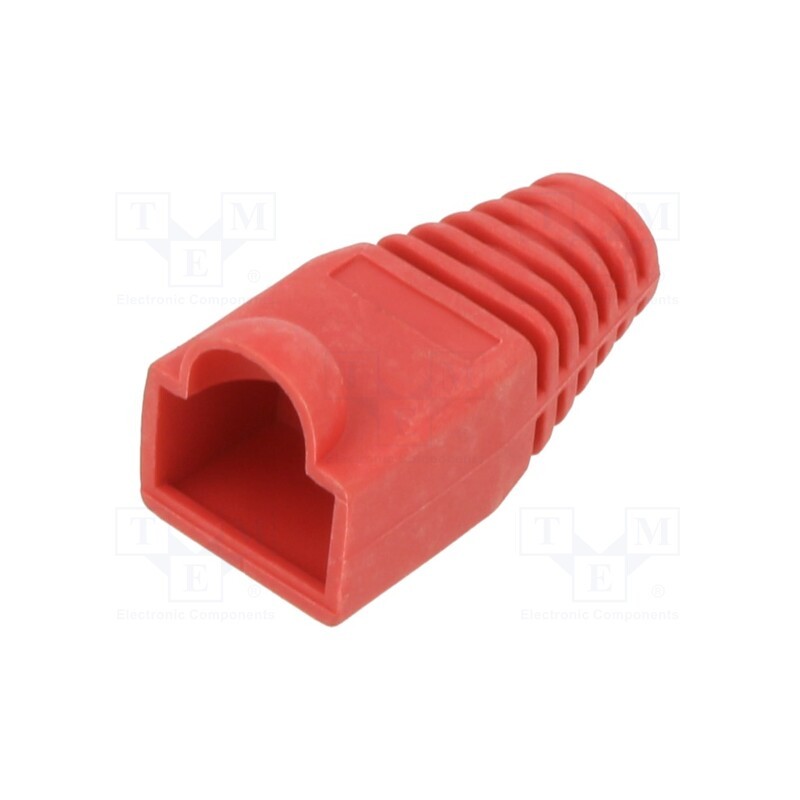 50 pcs : BM01060R - RJ45 plug boot, red