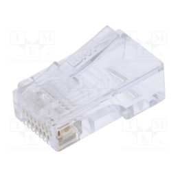 50 pcs : BM01068 - Plug, RJ45, PIN: 8, Cat: 5e, Layout: 8p8c, for cable, IDC,crimped