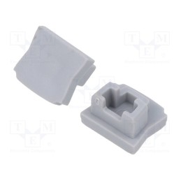 10 pcg : PA-ZASGLAXMICNK-00 - Cap for LED profiles, silver, 10pcs.
