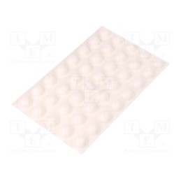 100 pcs : 7000001888 - Self-adhesive foot, H: 7.9mm, white, polyurethane, Dim: 16x16mm