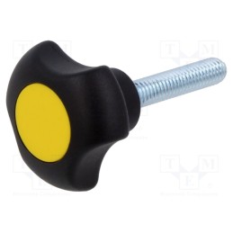 10 pcs : VTT.32-C-P-M6X30-C4 - Knob, Ø: 32mm, Ext.thread: M6, Int.thread: M6, 30mm, H: 22mm, VTT-C-P