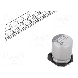 50 pcs : GSC00BM2201JARL - Capacitor: electrolytic, SMD, 22uF, 63VDC, ±20%, -55÷105°C, 2000h