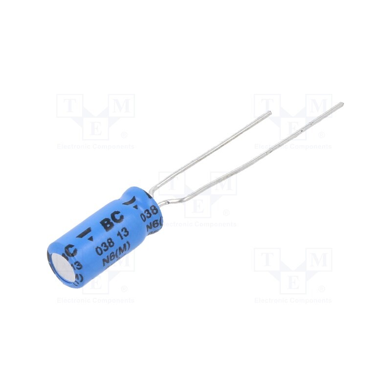 50 pcs : MAL203838478E3 - Capacitor: electrolytic, THT, 4.7uF, 63VDC, Ø5x11mm, Pitch: 5mm