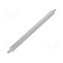 50 pcs : 425X80 - Screwed spacer sleeve, 80mm, Ext.thread: M3, hexagonal, steel